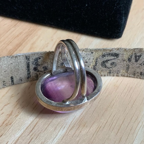 6.5 Large Fluorite Silver Ring - Picture 6 of 7